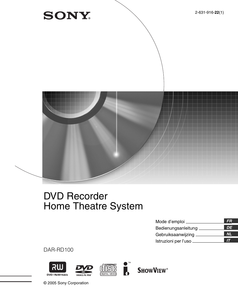 Sony DAR-RD100 User Manual | 520 pages