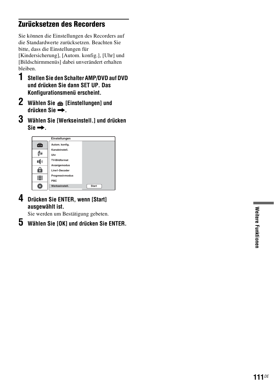 Zurücksetzen des recorders | Sony DAR-RD100 User Manual | Page 241 / 520