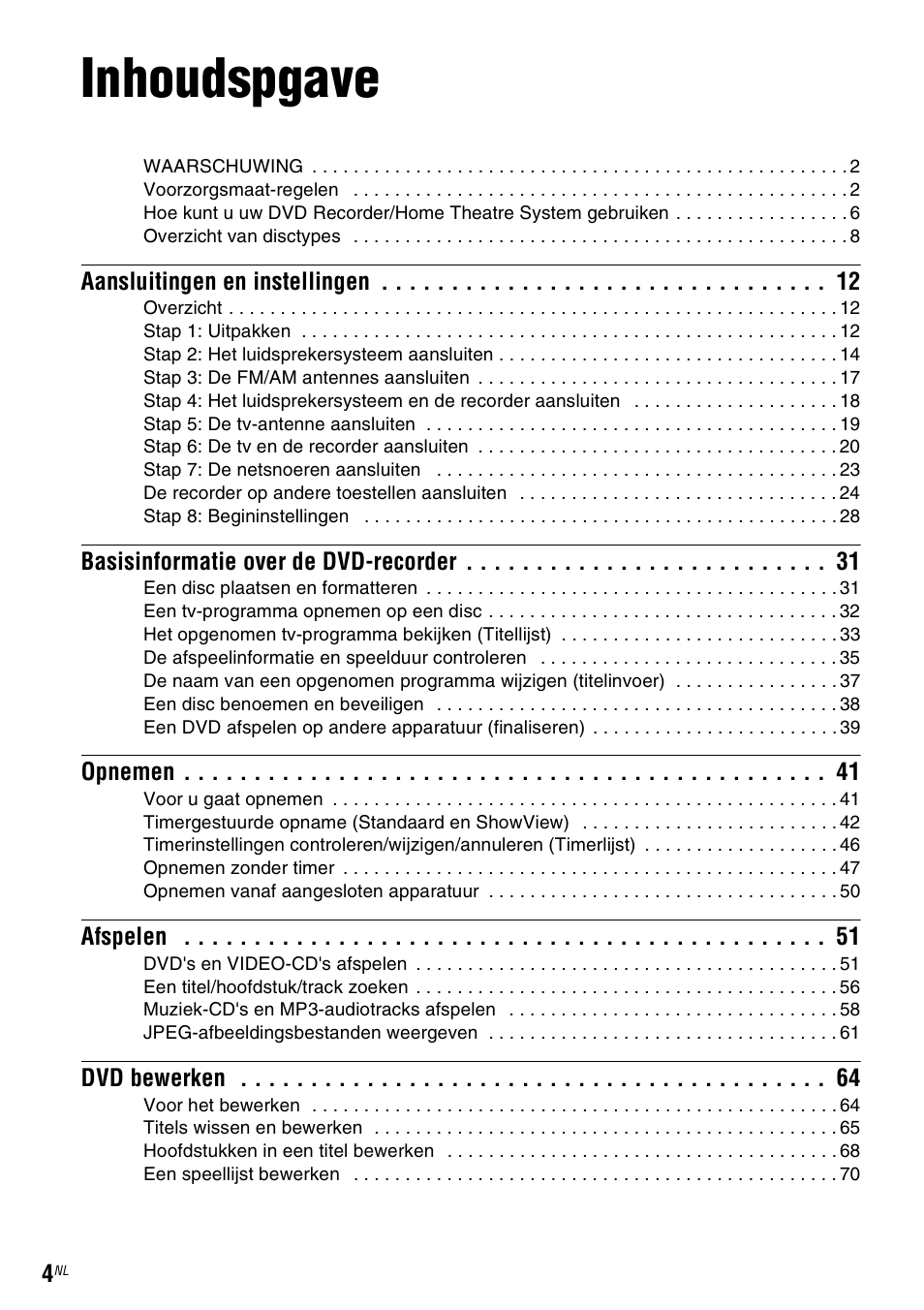 Inhoudspgave | Sony DAR-RD100 User Manual | Page 268 / 520