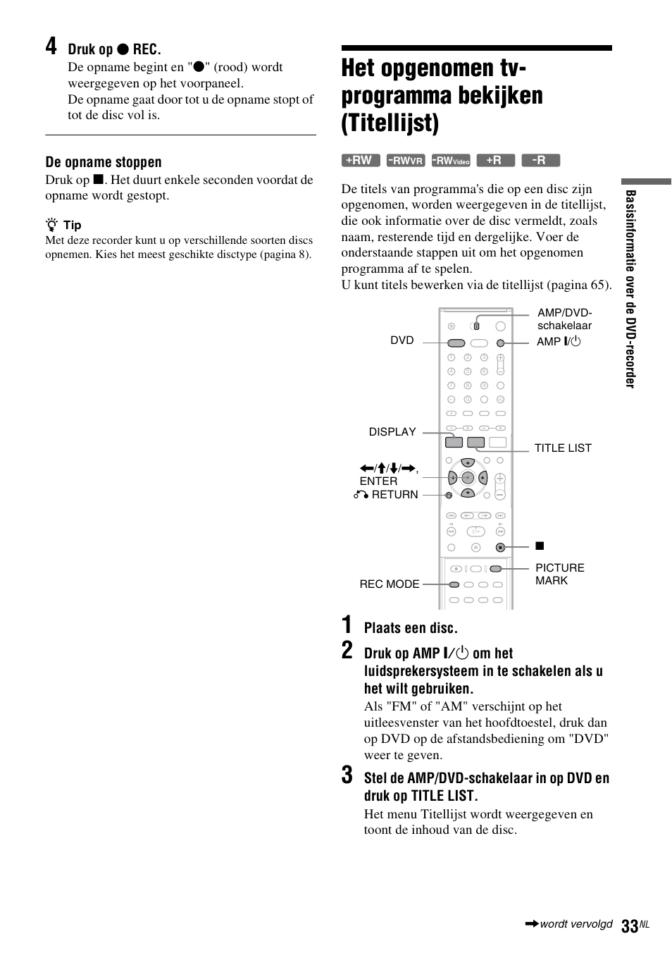 Het opgenomen tv- programma bekijken (titellijst), Het opgenomen tv-programma bekijken (titellijst) | Sony DAR-RD100 User Manual | Page 297 / 520