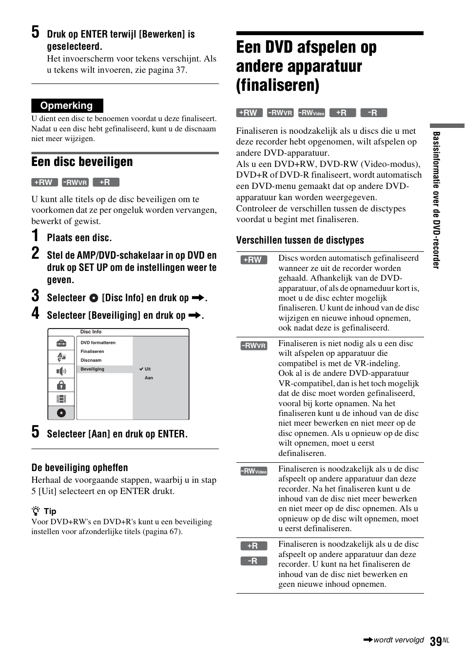 Een disc beveiligen | Sony DAR-RD100 User Manual | Page 303 / 520