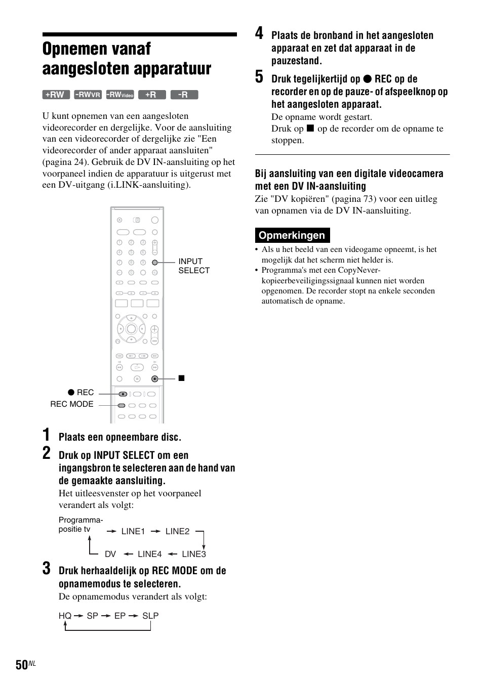 Opnemen vanaf aangesloten apparatuur | Sony DAR-RD100 User Manual | Page 314 / 520