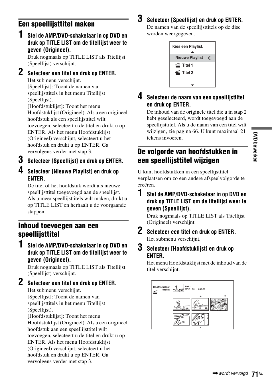 Een speellijsttitel maken, Inhoud toevoegen aan een speellijsttitel | Sony DAR-RD100 User Manual | Page 335 / 520