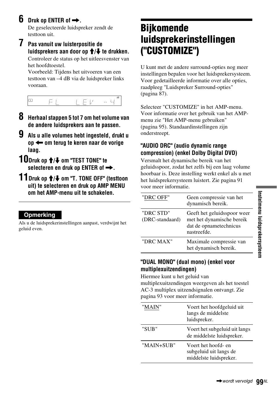 Bijkomende luidsprekerinstellingen ("customize") | Sony DAR-RD100 User Manual | Page 363 / 520