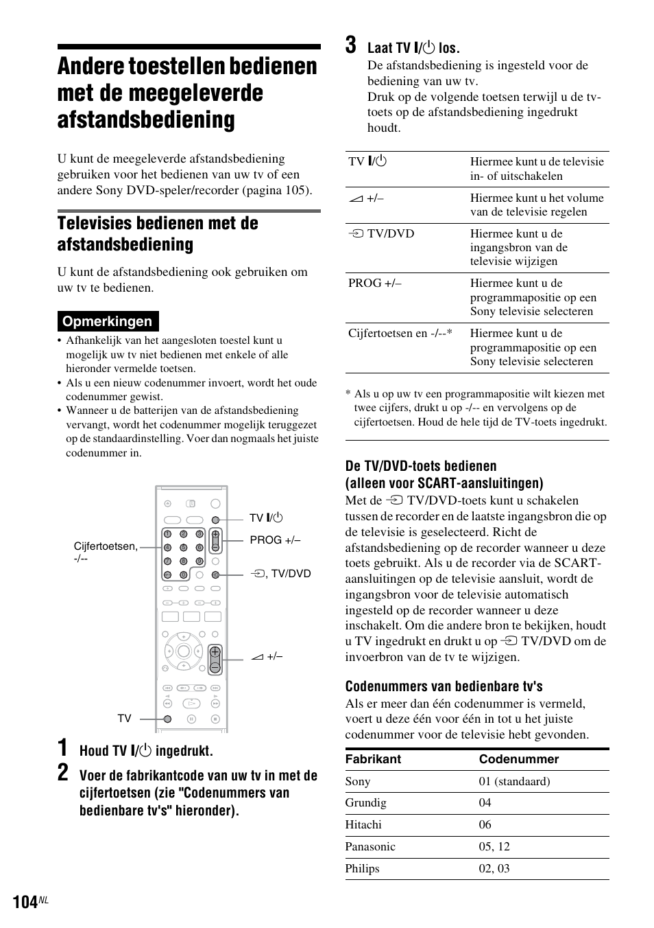 Televisies bedienen met de afstandsbediening | Sony DAR-RD100 User Manual | Page 368 / 520