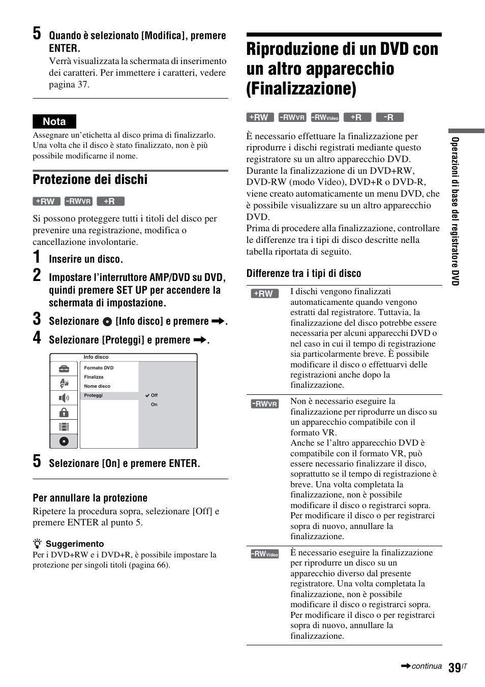 Protezione dei dischi | Sony DAR-RD100 User Manual | Page 431 / 520