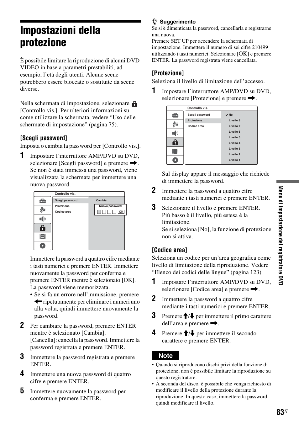 Impostazioni della protezione | Sony DAR-RD100 User Manual | Page 475 / 520