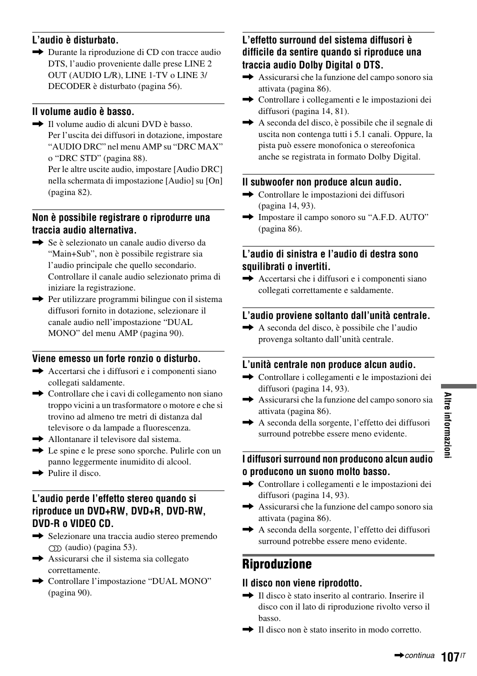 Riproduzione | Sony DAR-RD100 User Manual | Page 499 / 520