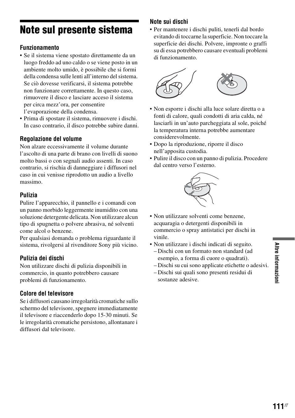 Note sul presente sistema | Sony DAR-RD100 User Manual | Page 503 / 520