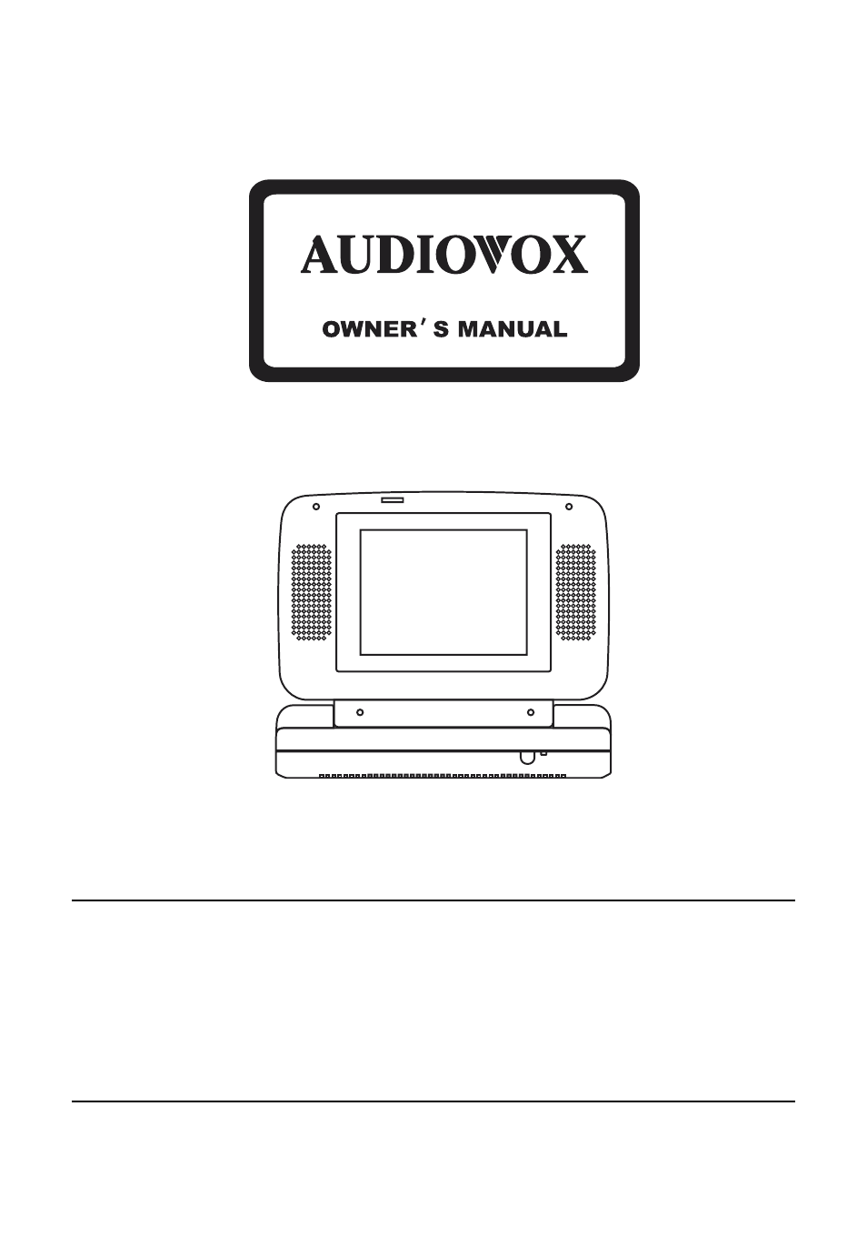 Audiovox VBP58 User Manual | 34 pages
