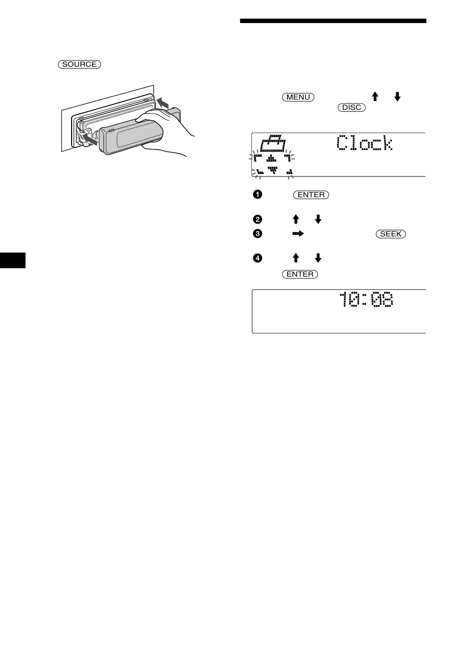 Setting the clock | Sony MDX-M690 User Manual | Page 10 / 206