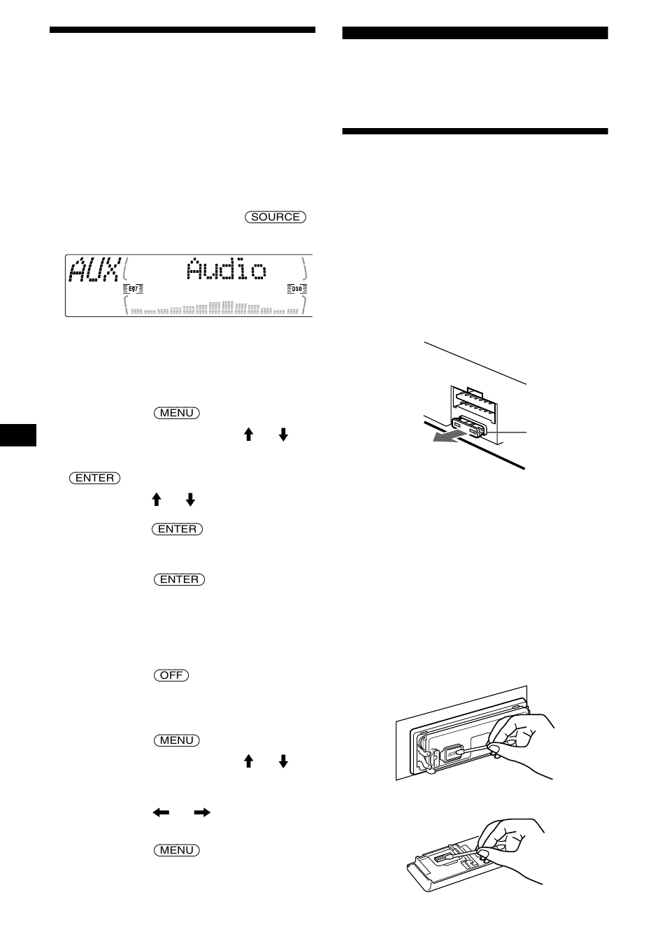 Informations complémentaires, Entretien, Raccordement d’un appareil audio auxiliaire | Cdx-m770 uniquement) | Sony MDX-M690 User Manual | Page 118 / 206