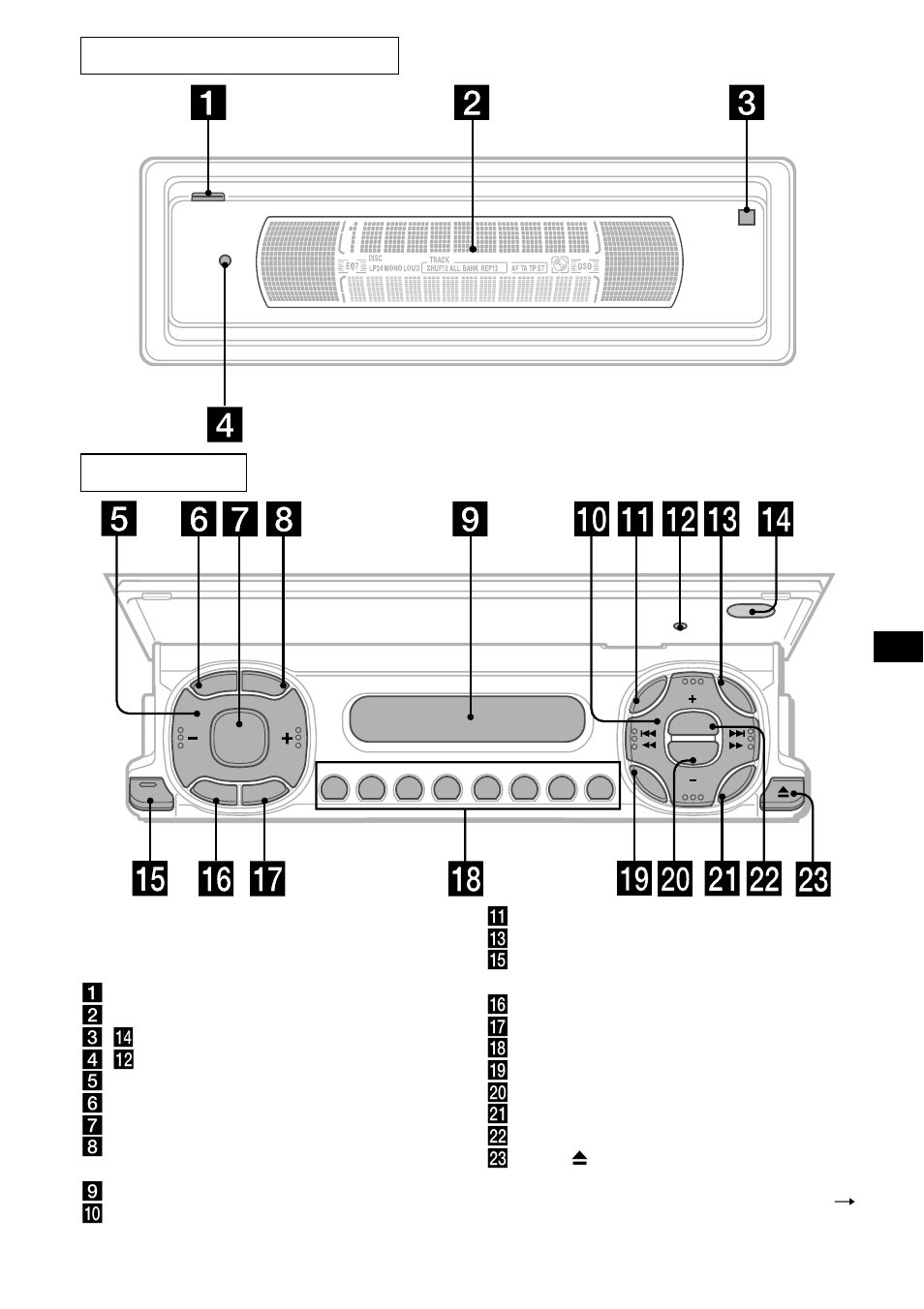 Pannello del display principale lato operativo | Sony MDX-M690 User Manual | Page 129 / 206