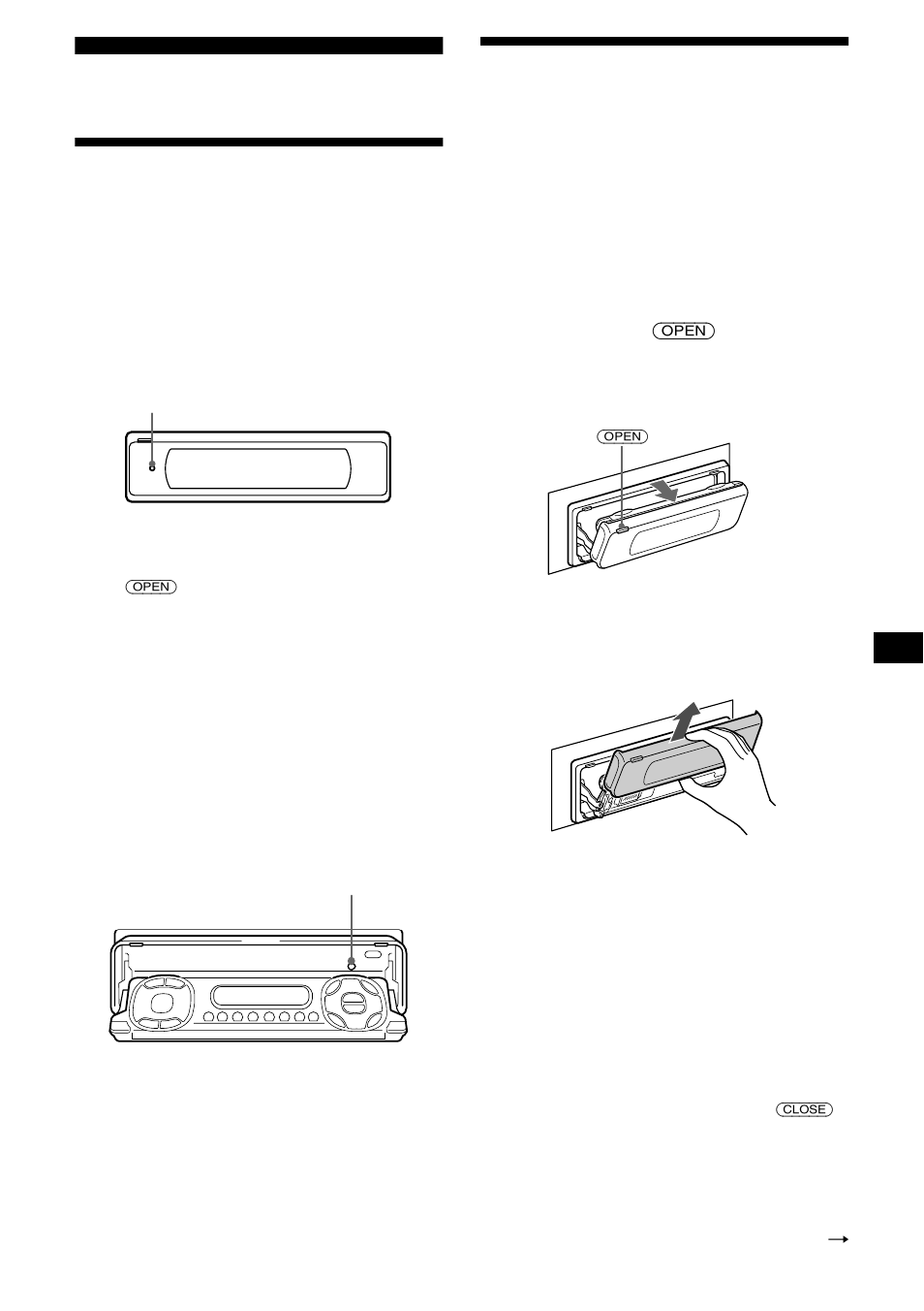 Operazioni preliminari, Azzeramento dell’apparecchio, Rimozione della finestra del display principale | Sony MDX-M690 User Manual | Page 133 / 206