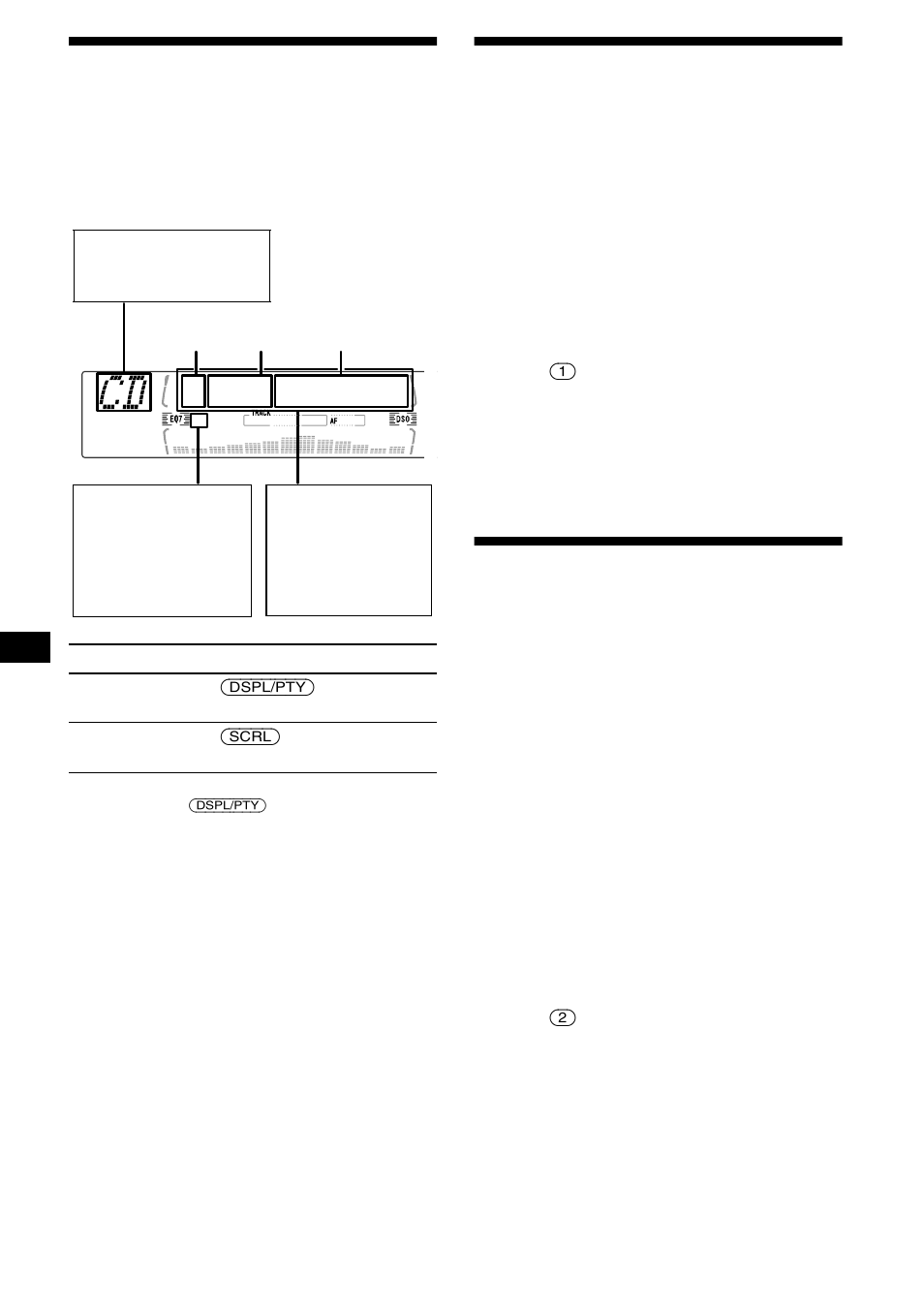 Voci del display, Riproduzione ripetuta dei brani, Riproduzione dei brani in ordine casuale | Voci del display riproduzione ripetuta dei brani, Riproduzione ripetuta, Riproduzione in ordine casuale, 12 voci del display | Sony MDX-M690 User Manual | Page 136 / 206