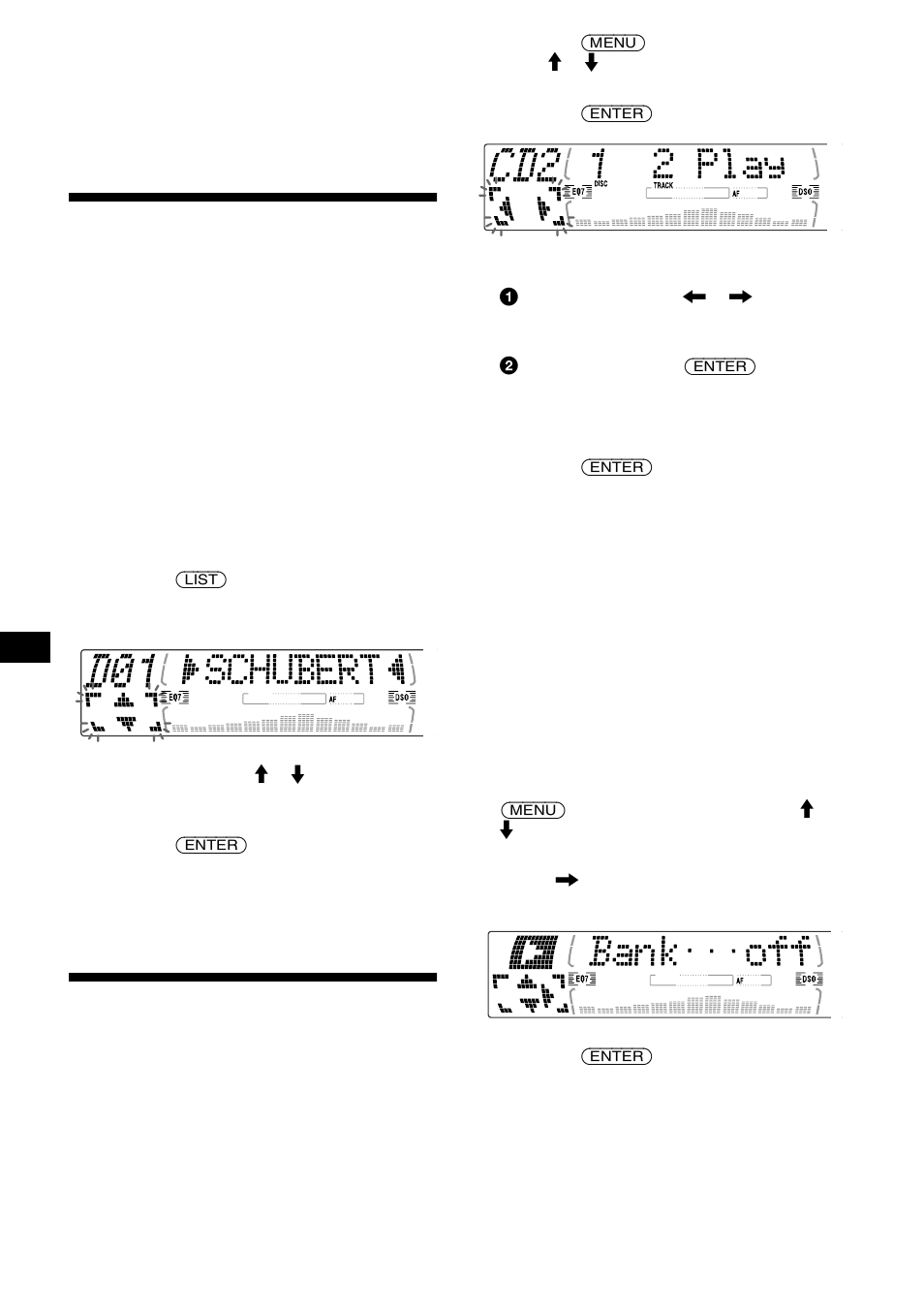 Ricerca di un disco in base al nome, Selezione di brani specifici per la riproduzione, Funzione di elenco | Memoria programma | Sony MDX-M690 User Manual | Page 138 / 206