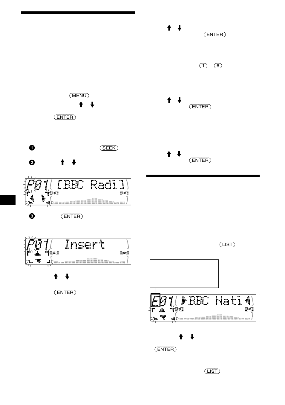 Preselezione manuale dei servizi dab, Modifica delle preselezioni, 22 preselezione manuale dei servizi dab | Sony MDX-M690 User Manual | Page 146 / 206