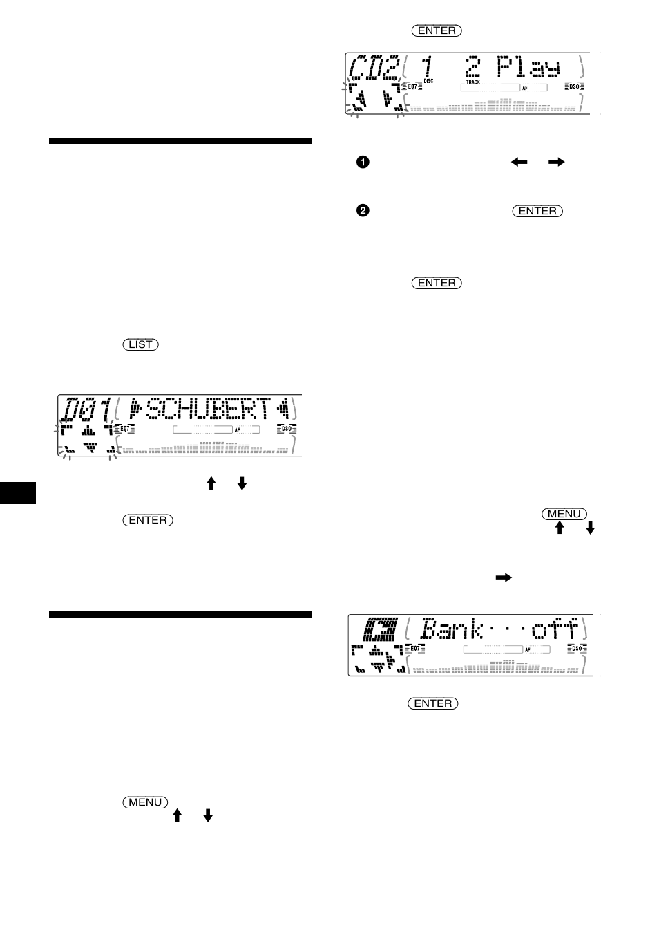 Een disc zoeken op naam, Bepaalde tracks kiezen voor weergave, List-up | Bank | Sony MDX-M690 User Manual | Page 178 / 206