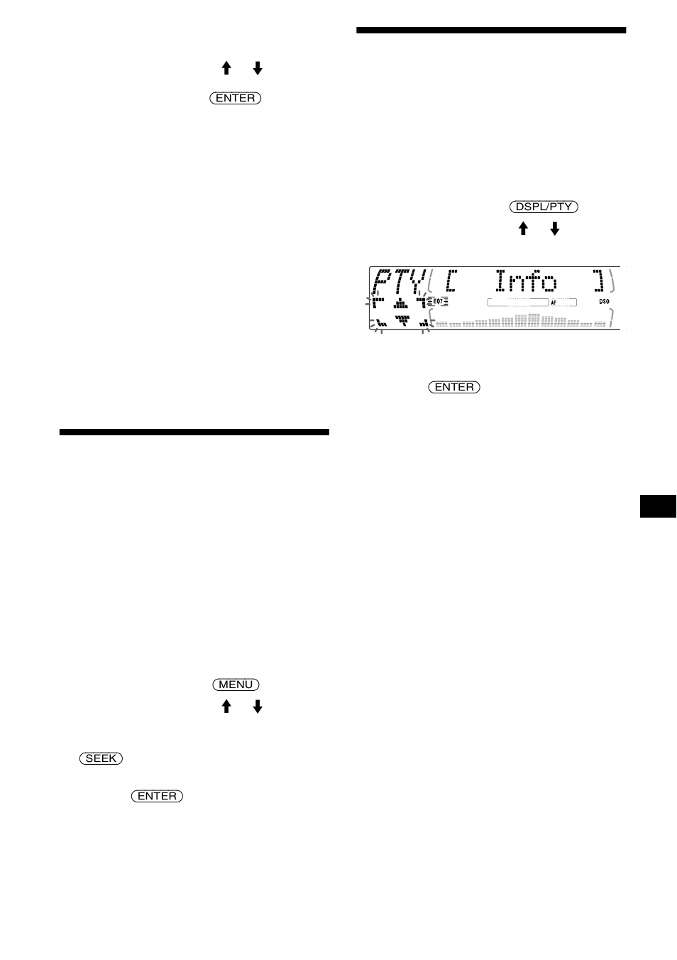 Omschakelen tussen meerkanaalsaudio en drc, Een dab service zoeken volgens programmatype (pty), Omschakelen tussen meerkanaalsaudio en | Een dab service zoeken volgens program, Matype (pty) | Sony MDX-M690 User Manual | Page 187 / 206