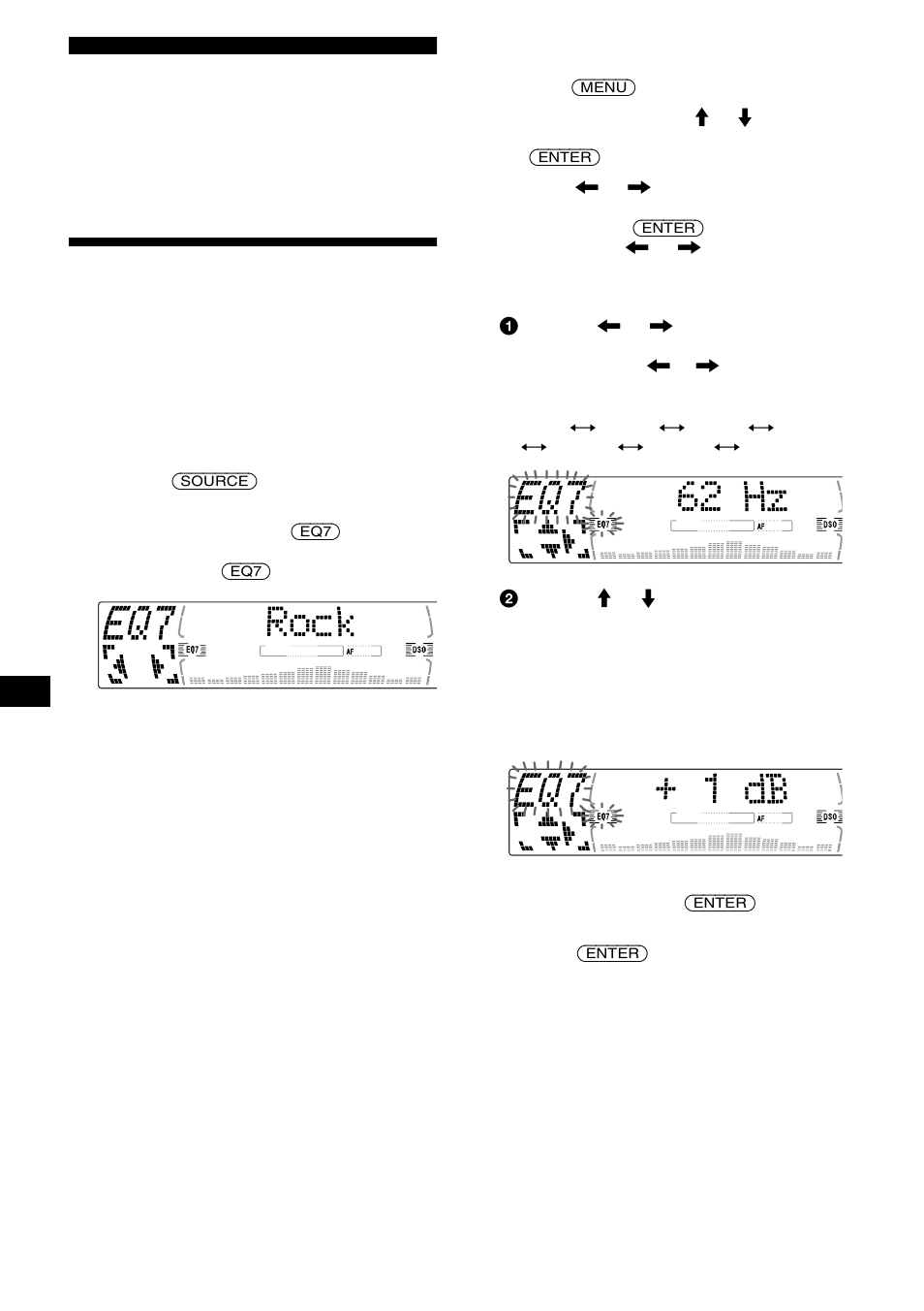 Het geluid optimaal regelen, De equalizer instellen (eq7), S 24 | Sony MDX-M690 User Manual | Page 188 / 206