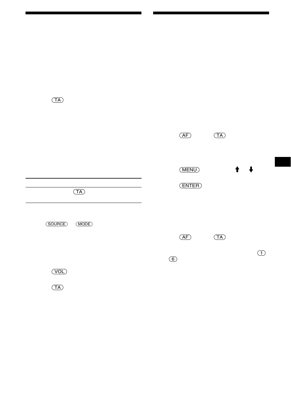 Receiving traffic announcements, Presetting rds stations with af and ta setting, Ta/tp | Presetting rds stations with af and ta, Setting, 19 receiving traffic announcements | Sony MDX-M690 User Manual | Page 19 / 206