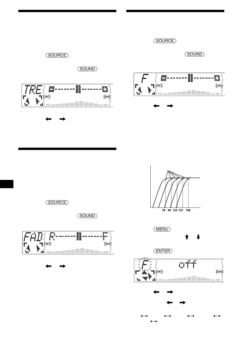 Hoge tonen regelen (alleen cdx-m670, mdx-m690), Voor- en achtervolume regelen (alleen cdx-m770), Hoge tonen regelen | Alleen cdx-m670, mdx-m690), De voor/achter-balans regelen (fad), Voor- en achtervolume regelen, Alleen cdx-m770) | Sony MDX-M690 User Manual | Page 192 / 206