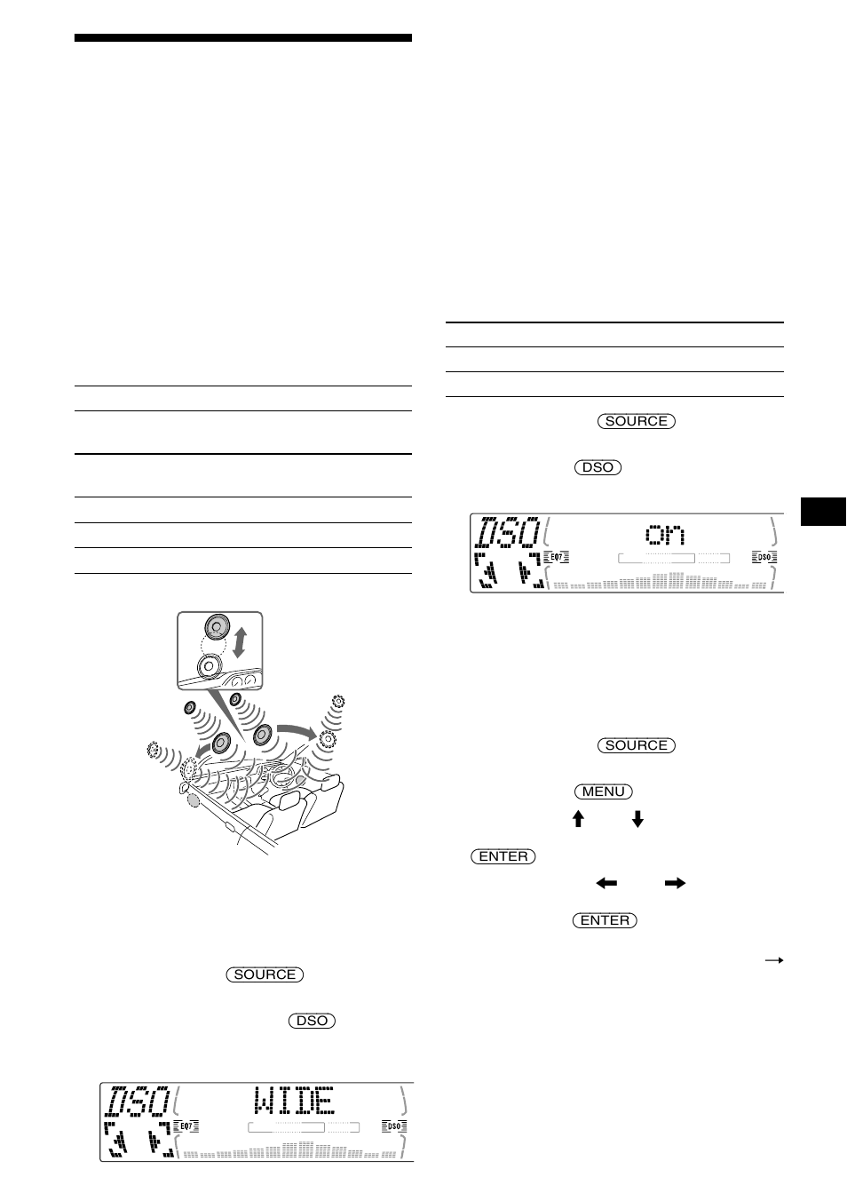 Einstellen des klangraummodus, Dynamic soundstage organizer, Dso) | 27 einstellen des klangraummodus | Sony MDX-M690 User Manual | Page 67 / 206