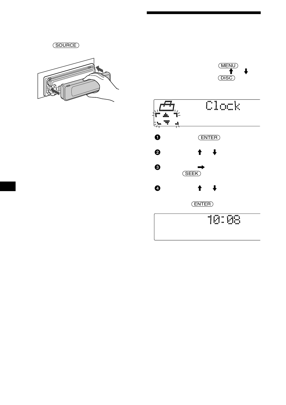 Réglage de l’horloge | Sony MDX-M690 User Manual | Page 92 / 206