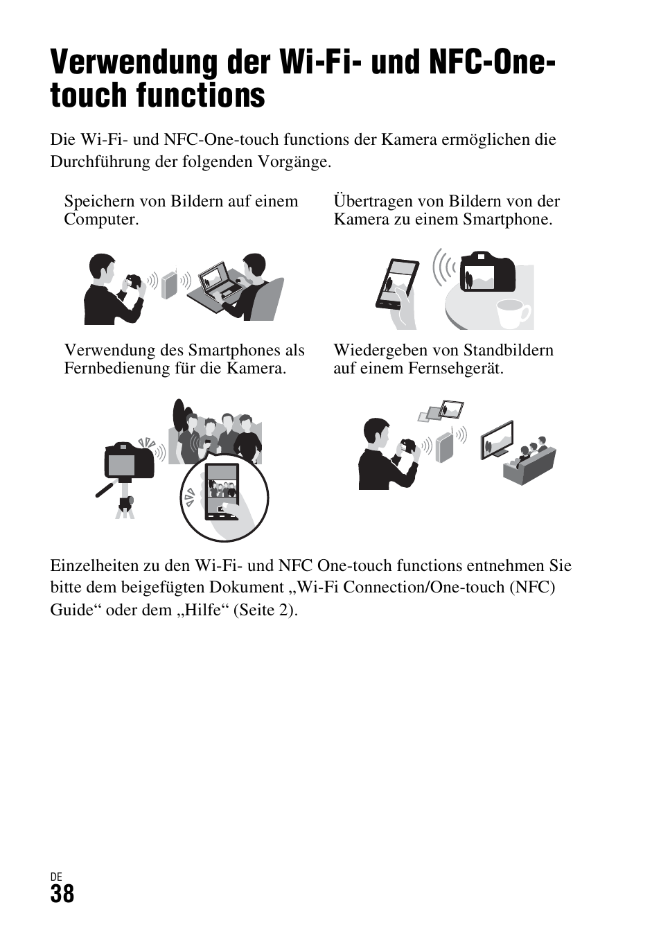 Verwendung von wi-fi-funktionen, Verwendung der wi-fi- und nfc-one- touch functions | Sony ILCA-77M2 User Manual | Page 150 / 675