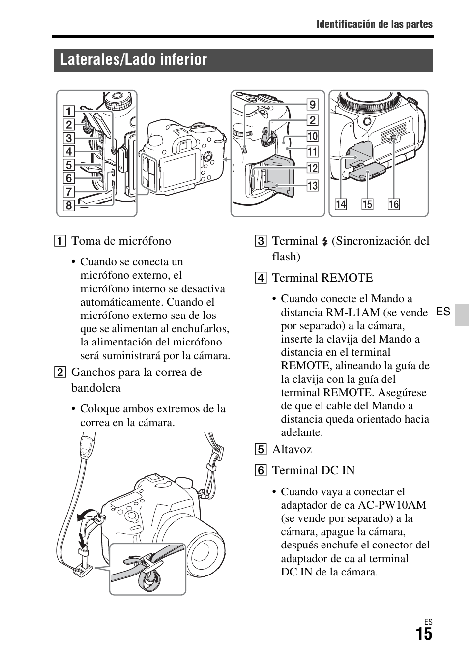 Laterales/lado inferior | Sony ILCA-77M2 User Manual | Page 181 / 675