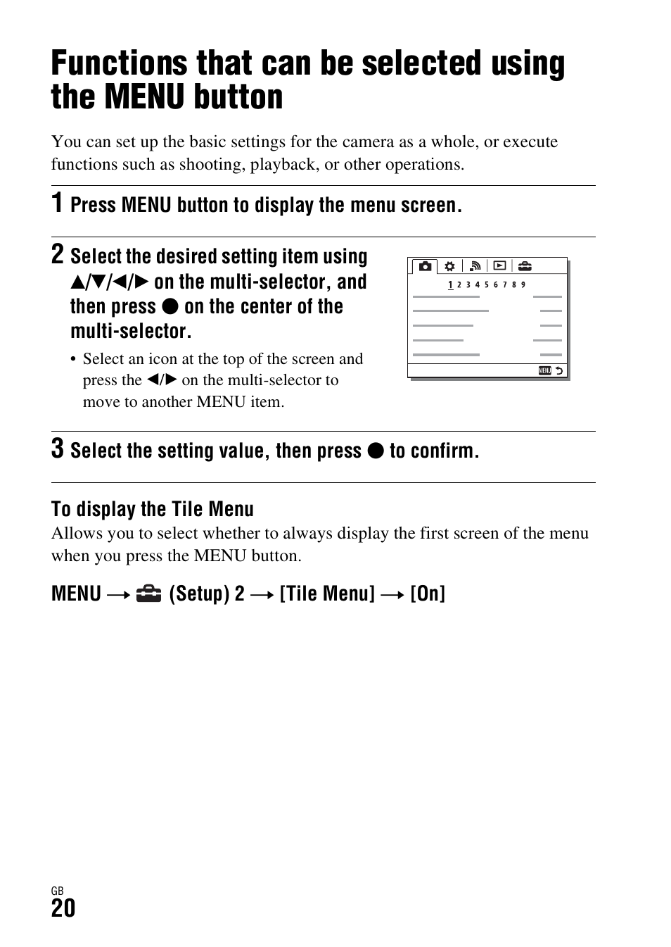 Sony ILCA-77M2 User Manual | Page 20 / 675