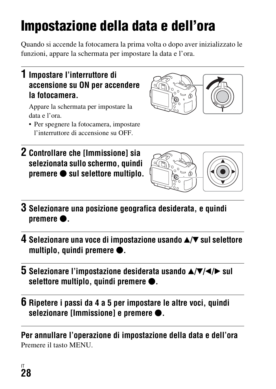 Impostazione della data e dell’ora | Sony ILCA-77M2 User Manual | Page 248 / 675