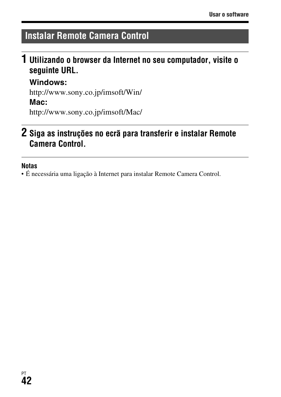 Instalar remote camera control | Sony ILCA-77M2 User Manual | Page 316 / 675