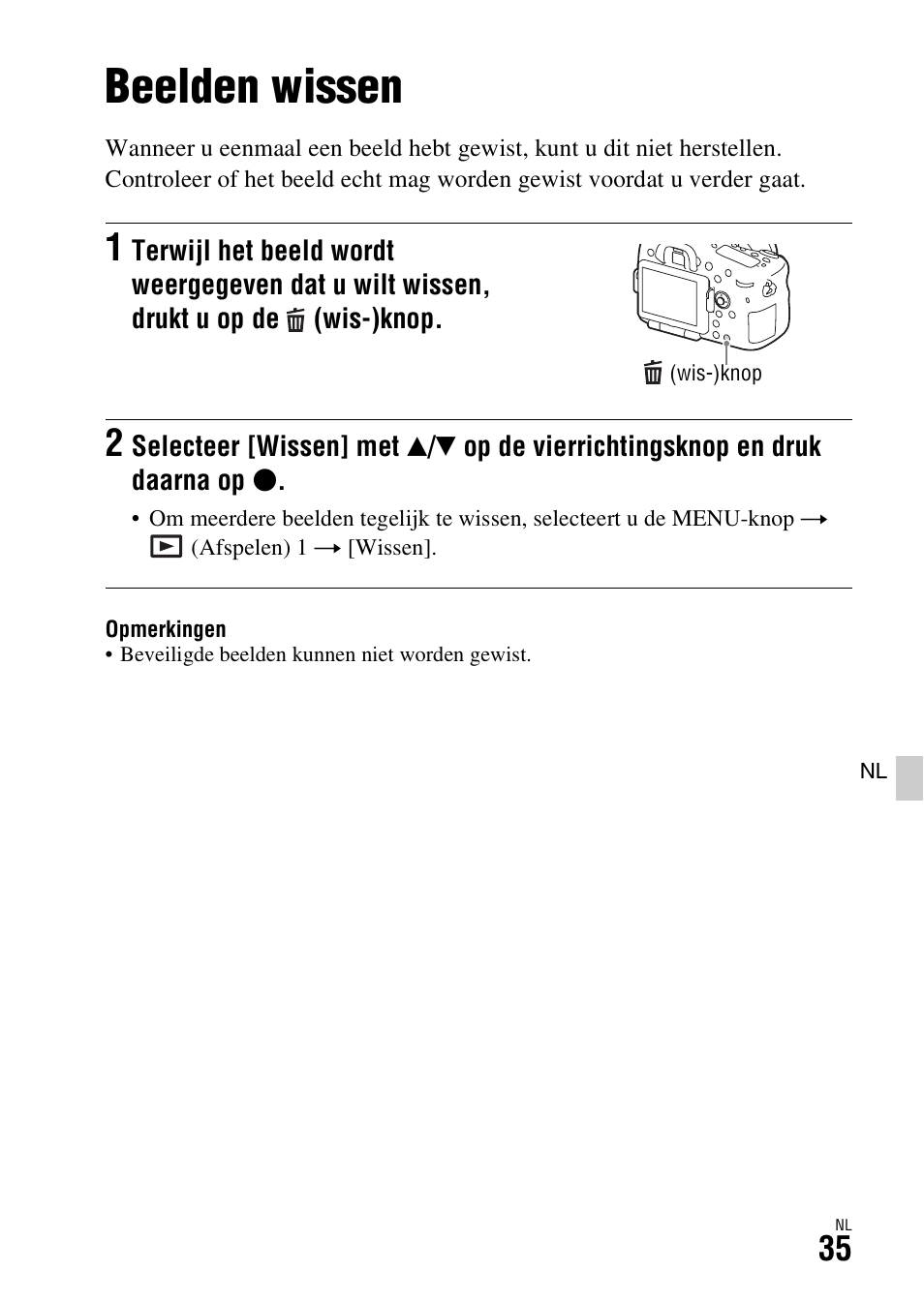 Beelden wissen | Sony ILCA-77M2 User Manual | Page 363 / 675