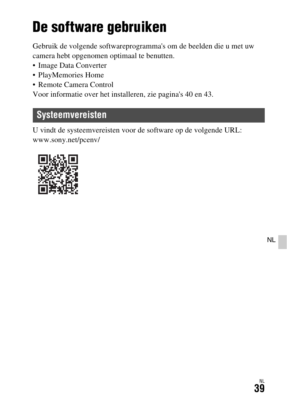 Beelden bekijken op een computer, De software gebruiken, Systeemvereisten | Sony ILCA-77M2 User Manual | Page 367 / 675