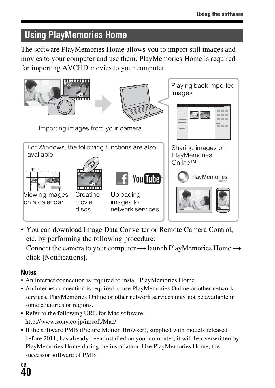 Using playmemories home | Sony ILCA-77M2 User Manual | Page 40 / 675