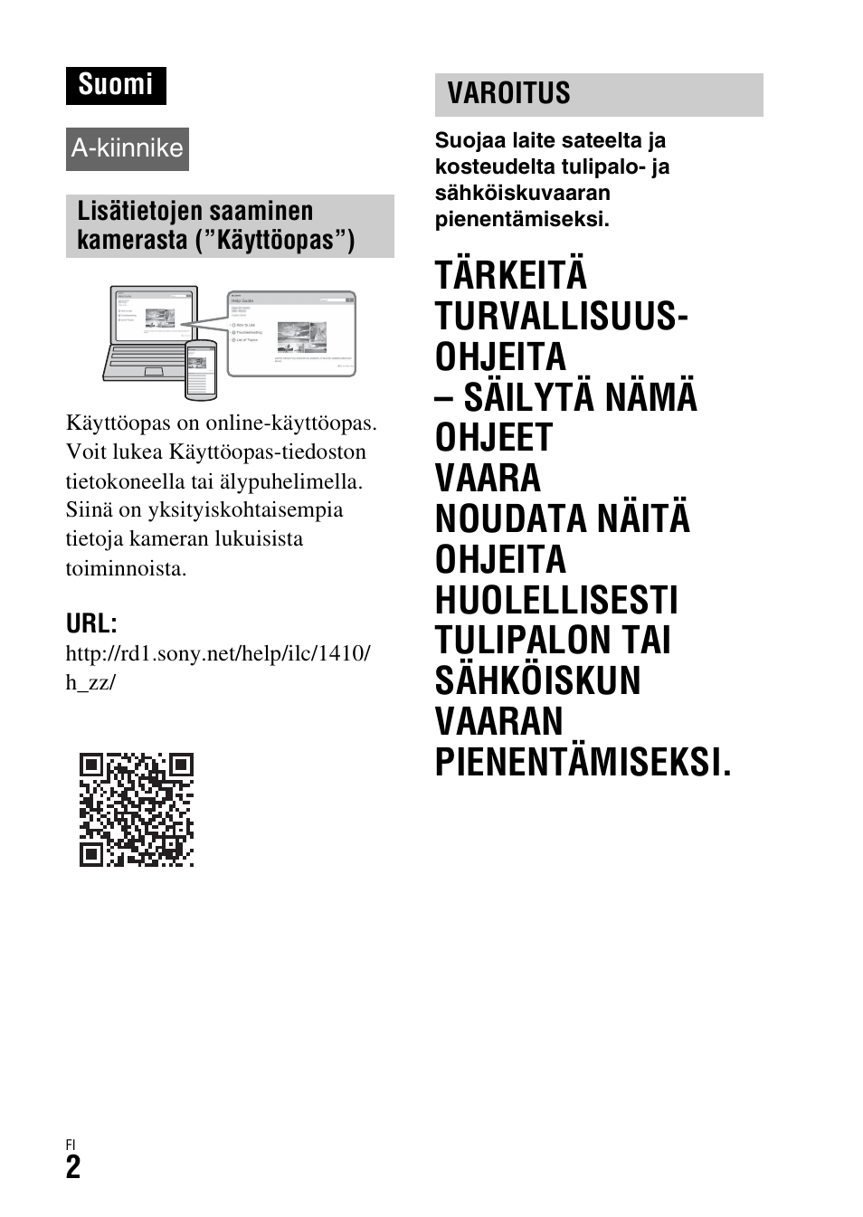 Suomi | Sony ILCA-77M2 User Manual | Page 596 / 675