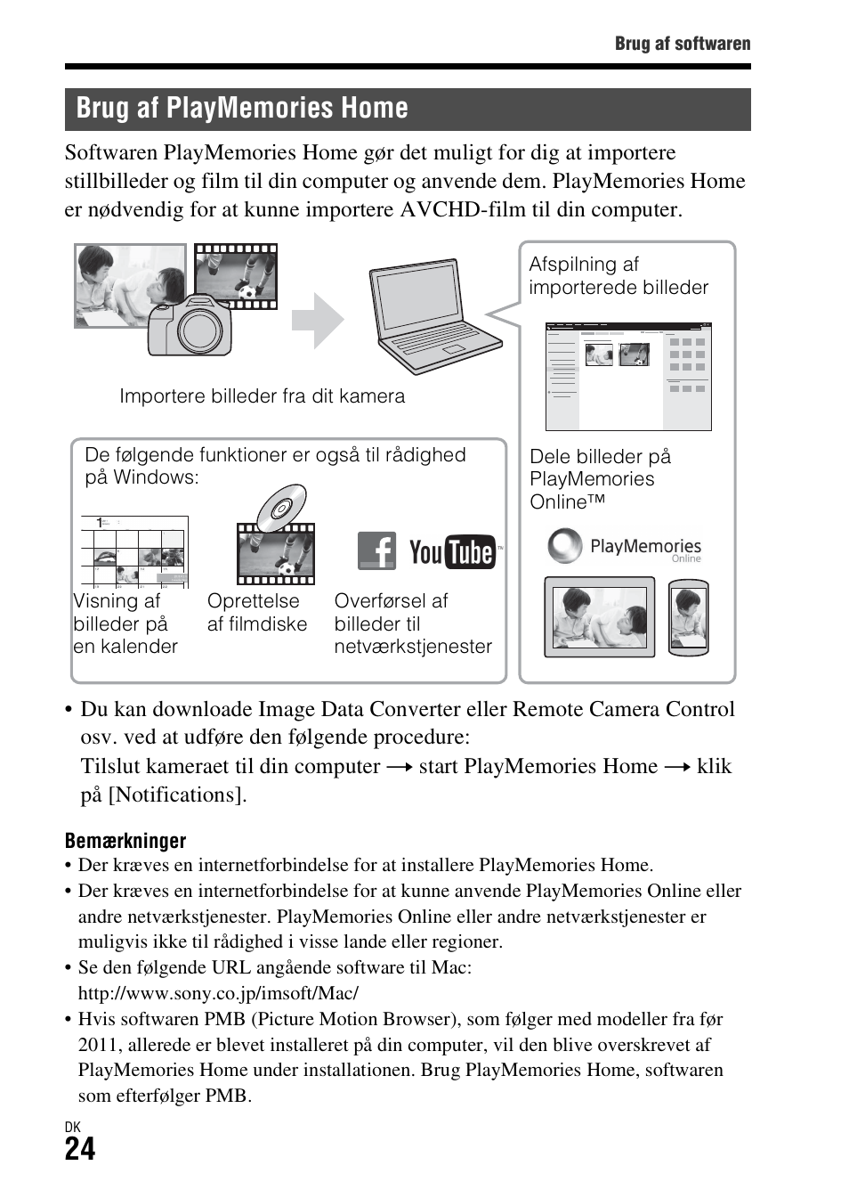 Brug af playmemories home | Sony ILCA-77M2 User Manual | Page 672 / 675