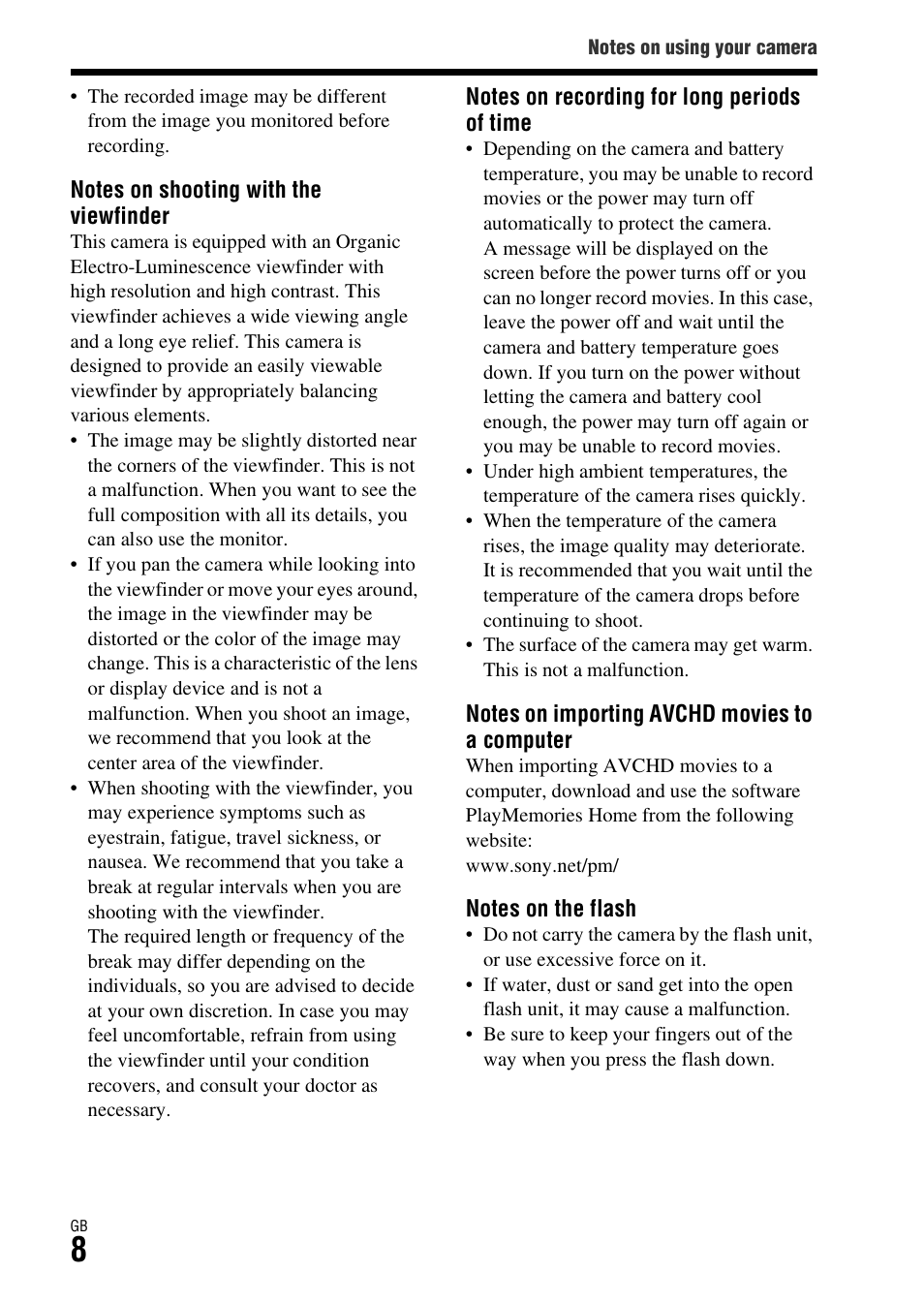 Sony ILCA-77M2 User Manual | Page 8 / 675