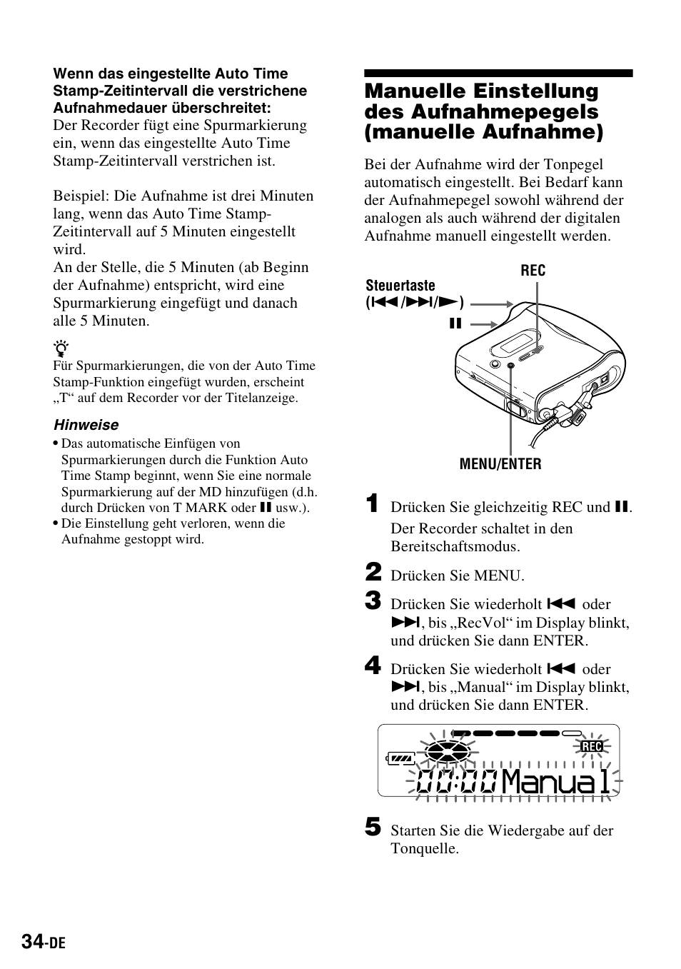 Manual | Sony MZ-S1 User Manual | Page 34 / 220