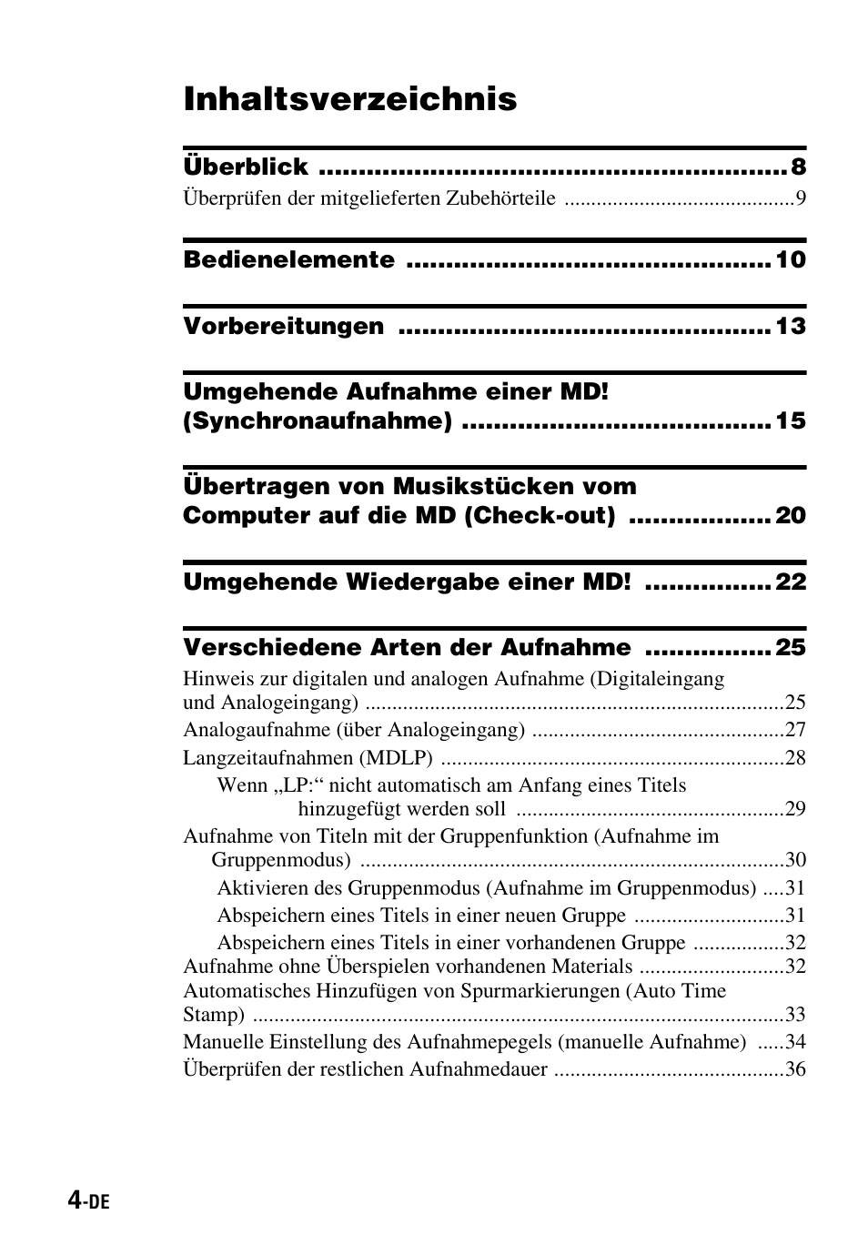 Sony MZ-S1 User Manual | Page 4 / 220