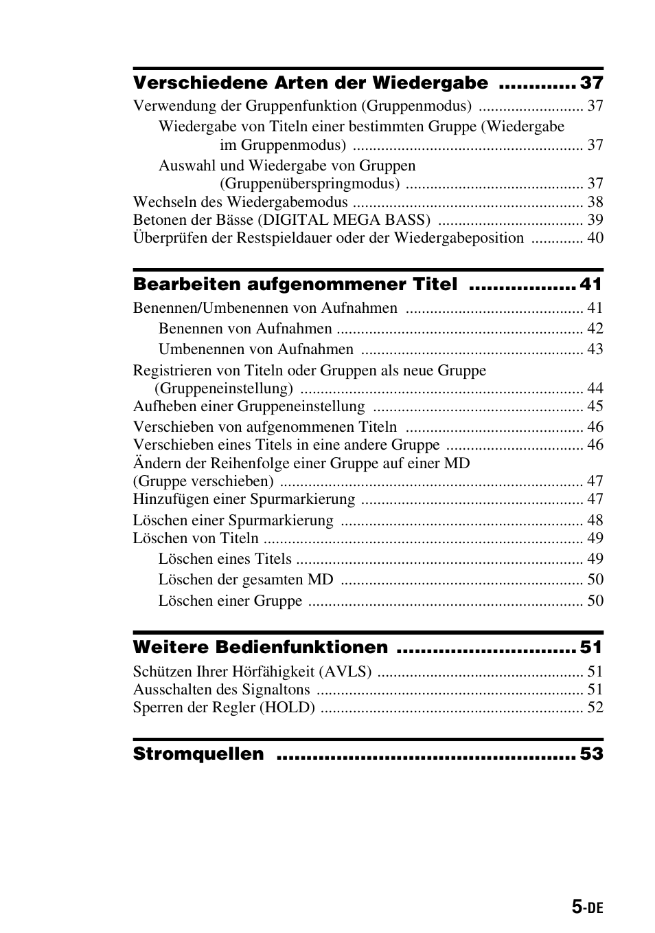 Sony MZ-S1 User Manual | Page 5 / 220