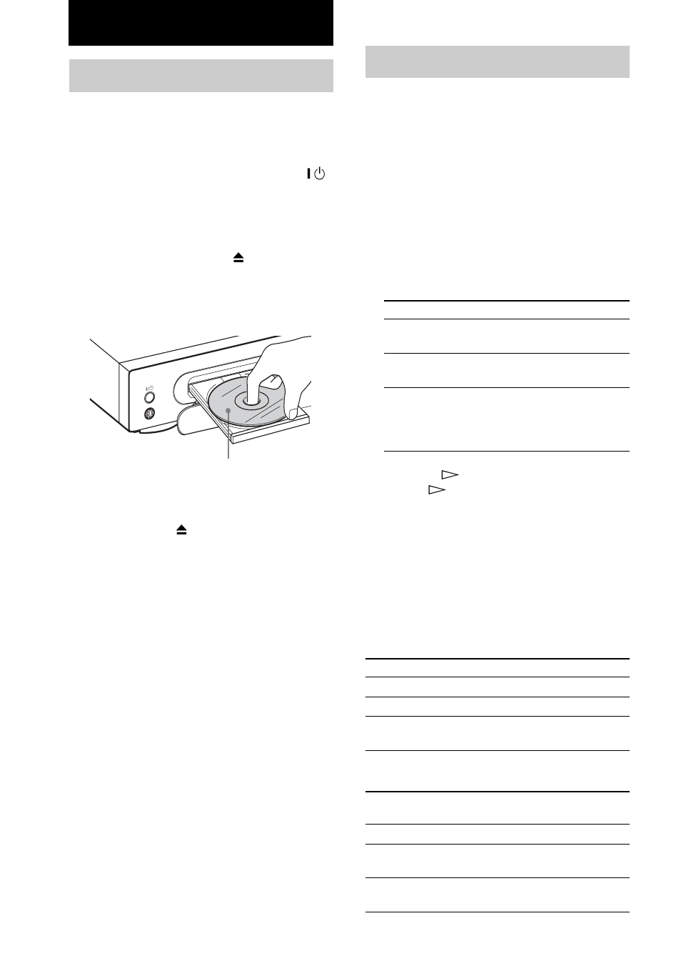 Spela upp cd-skivor, Sätta i en cd-skiva | Sony HAR-LH500 User Manual | Page 8 / 120