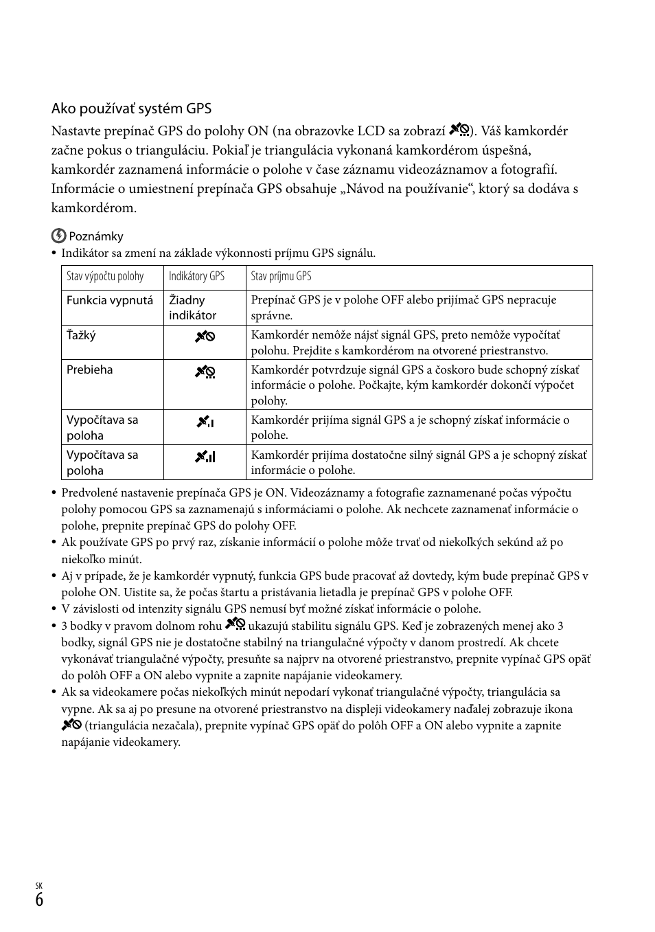 Ako používať systém gps | Sony HDR-CX500E User Manual | Page 106 / 156