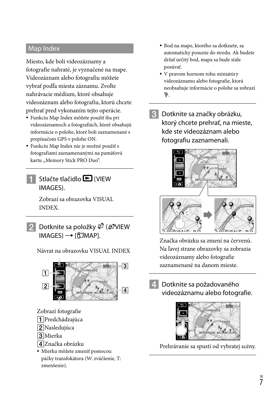 Map index | Sony HDR-CX500E User Manual | Page 107 / 156