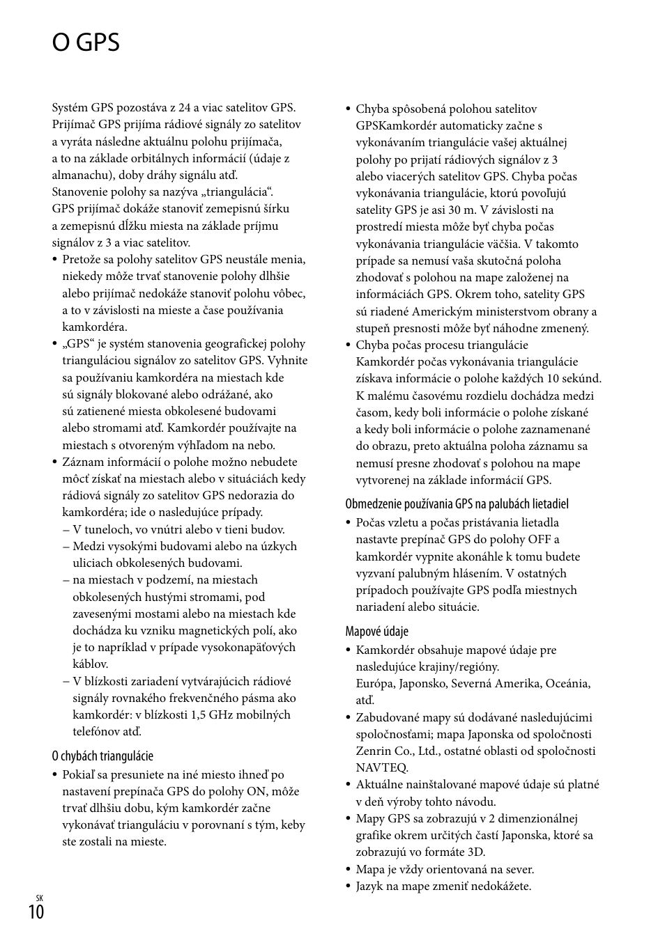 O gps | Sony HDR-CX500E User Manual | Page 110 / 156