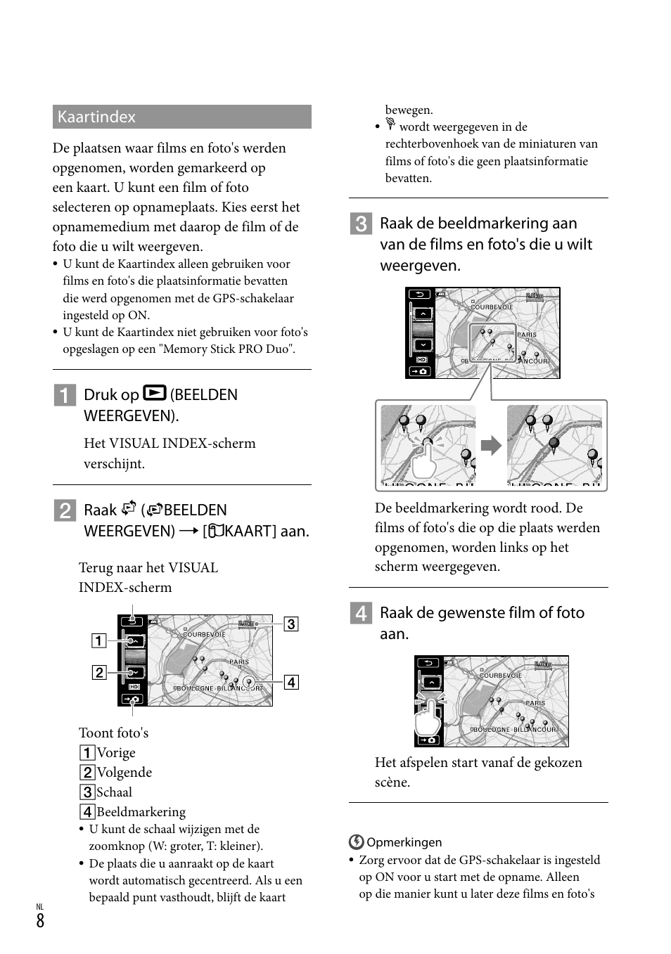 Kaartindex | Sony HDR-CX500E User Manual | Page 20 / 156