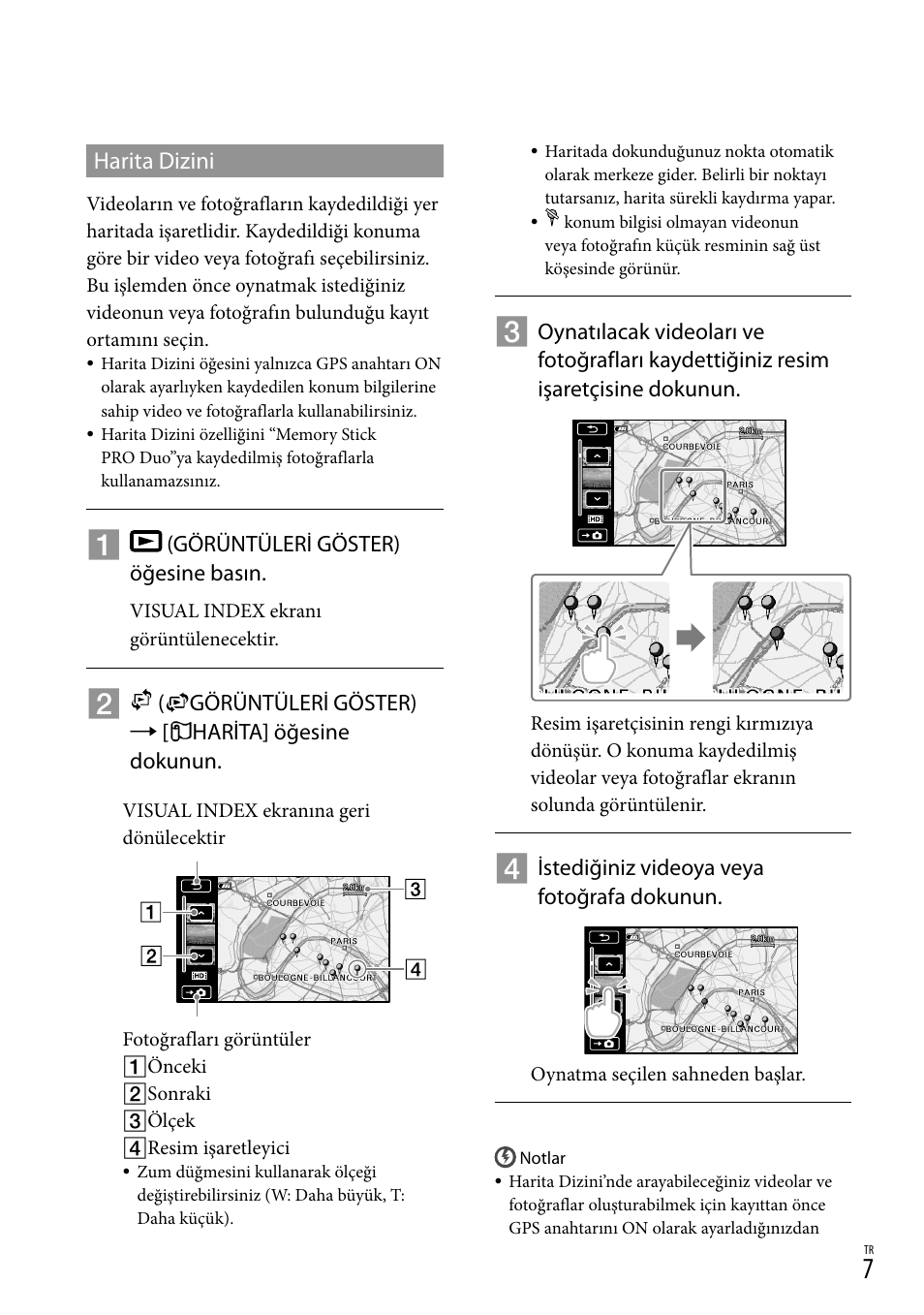 Harita dizini | Sony HDR-CX500E User Manual | Page 63 / 156