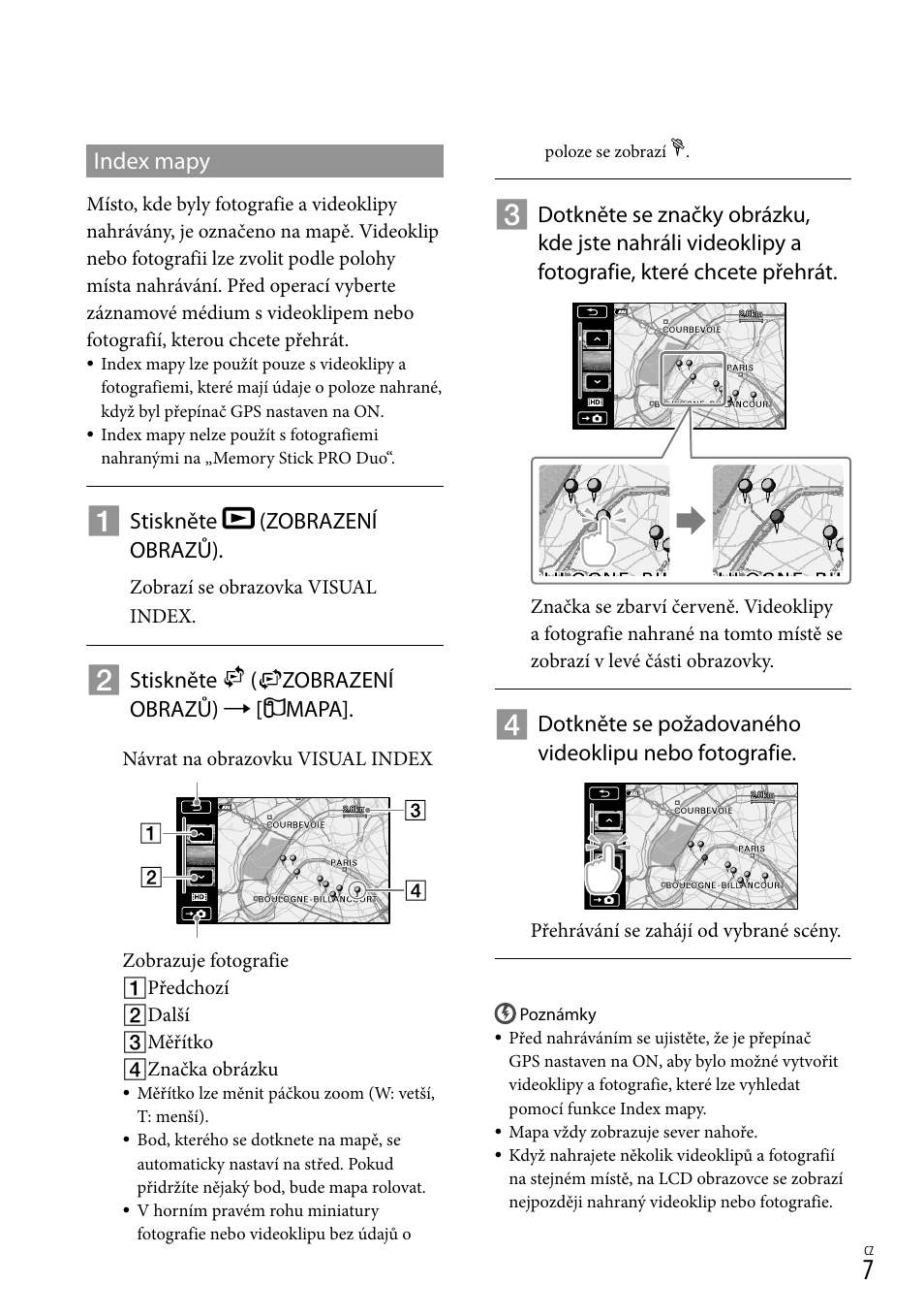 Index mapy | Sony HDR-CX500E User Manual | Page 85 / 156