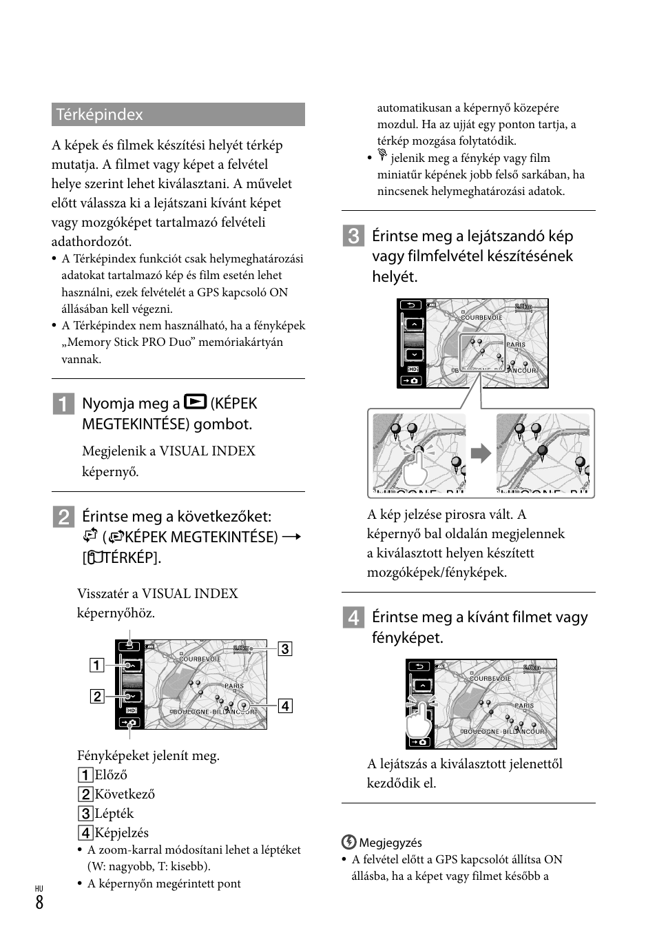 Térképindex | Sony HDR-CX500E User Manual | Page 96 / 156